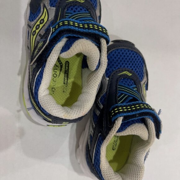 Saucony Baby Ride 6 Boys Size 5 Navy Blue LOT of 2 Leather Rubber Slip On Shoes - Picture 7 of 14